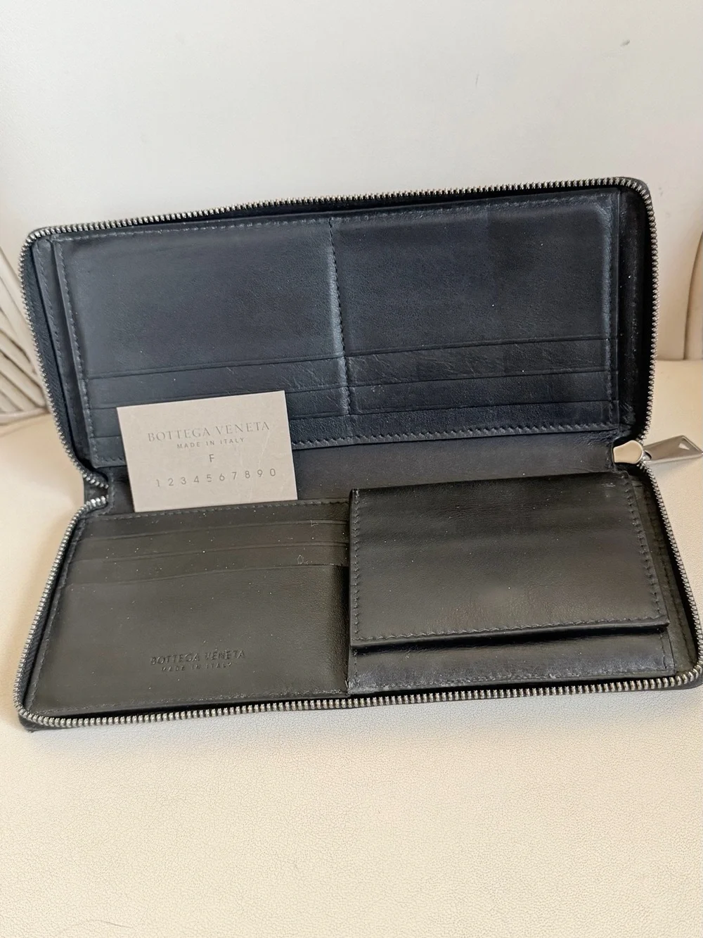 BOTTEGA VENETA Maxi Intrecciato Black Lambskin Continental Wallet. Rare! RT$1100